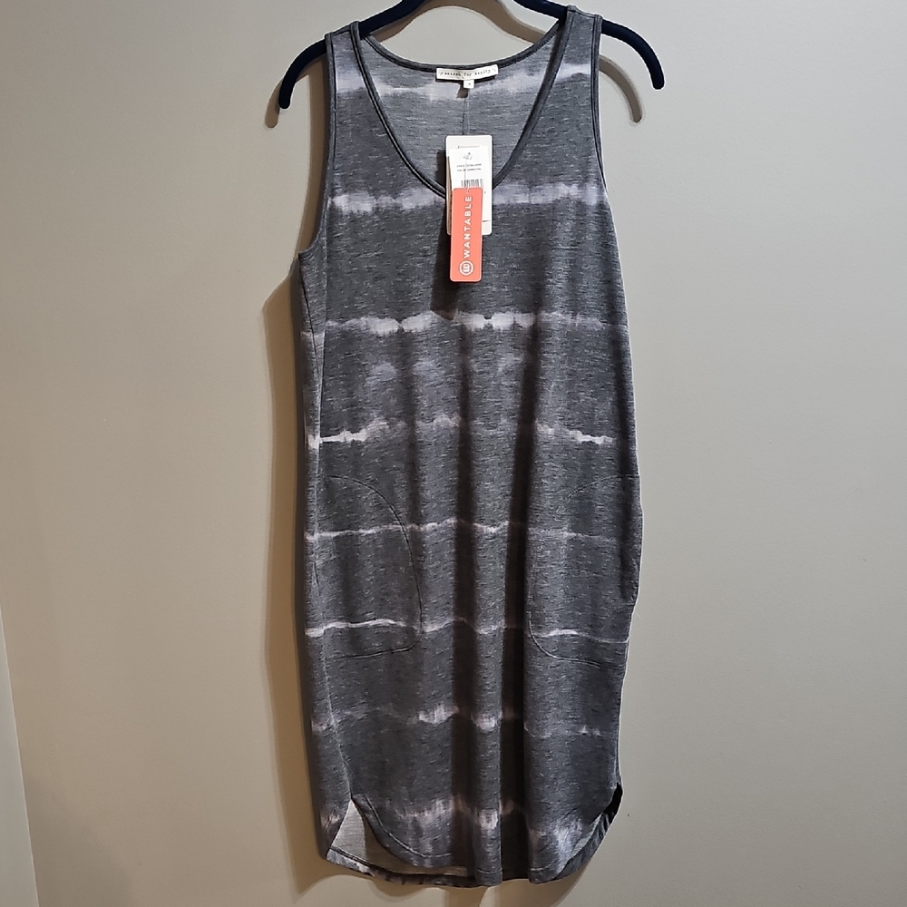 Search for Sanity Charcoal Tie-Dye Midi Dress